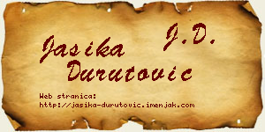 Jasika Durutović vizit kartica